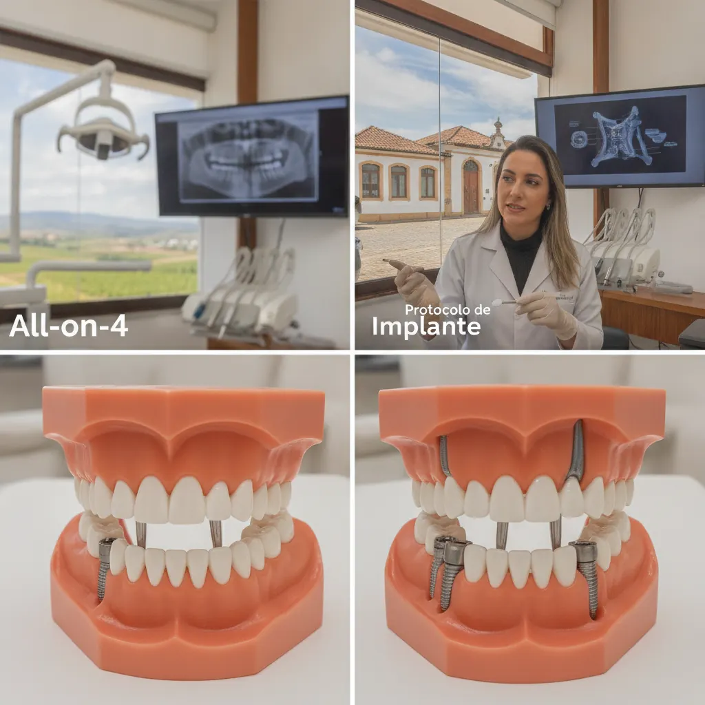 Diferença entre All-on-4 e Protocolo de Implante em Flores da Cunha